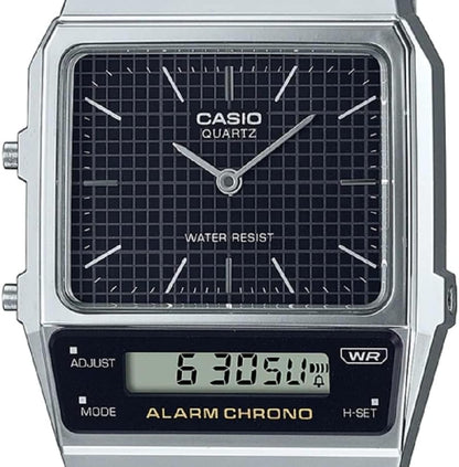 Orologio Casio Unisex Acciaio Argento Casual Solo Tempo e Digitale _AQ-800E-1ADF