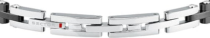 Bracciale Sector Uomo Acciaio Ceramica Nera _SAFR52
