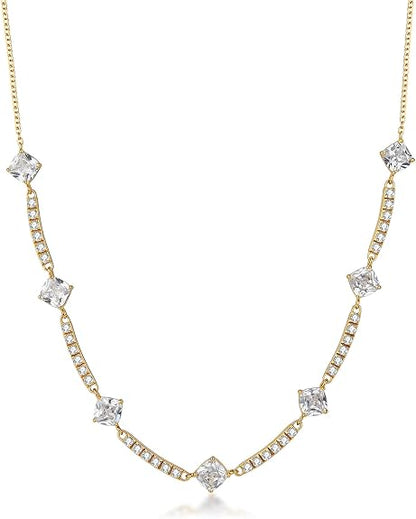 Collana Brosway Desideri Donna Acciaio Barrette Cushion cubic zirconia Gold _BEIN039