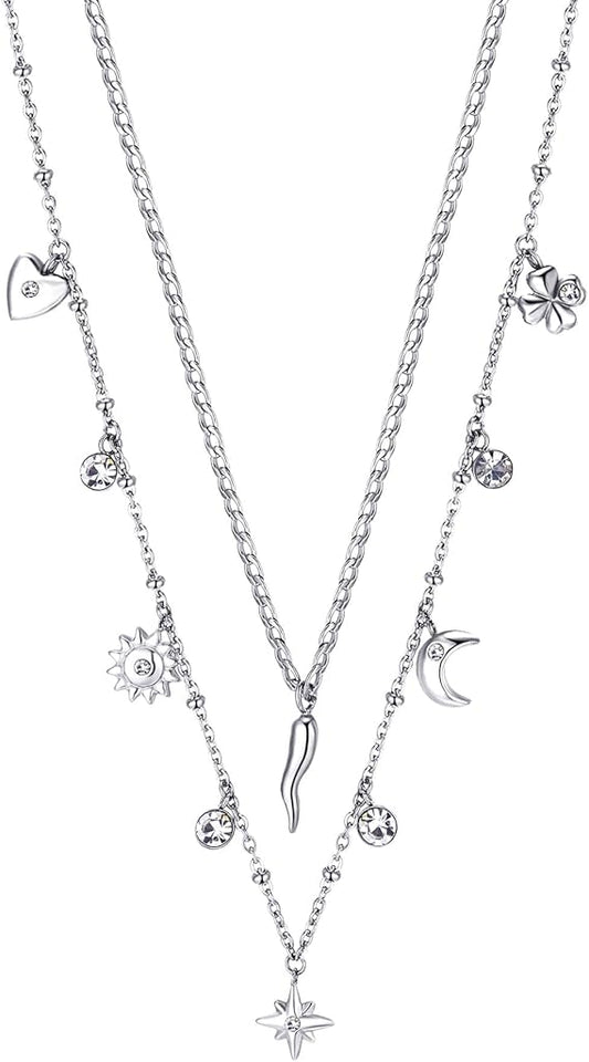 Bracciale Brosway CHANT Donna Acciaio Silver Doppio Filo Fortuna _BAH45