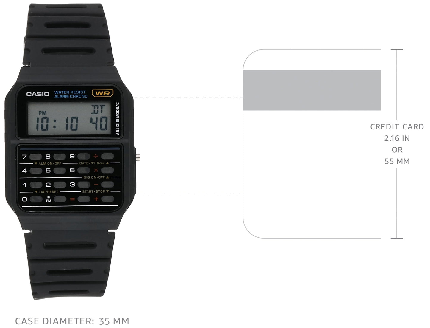 Orologio Casio Uomo Quadrante e Cinturino Nero _CA-53W-1Z