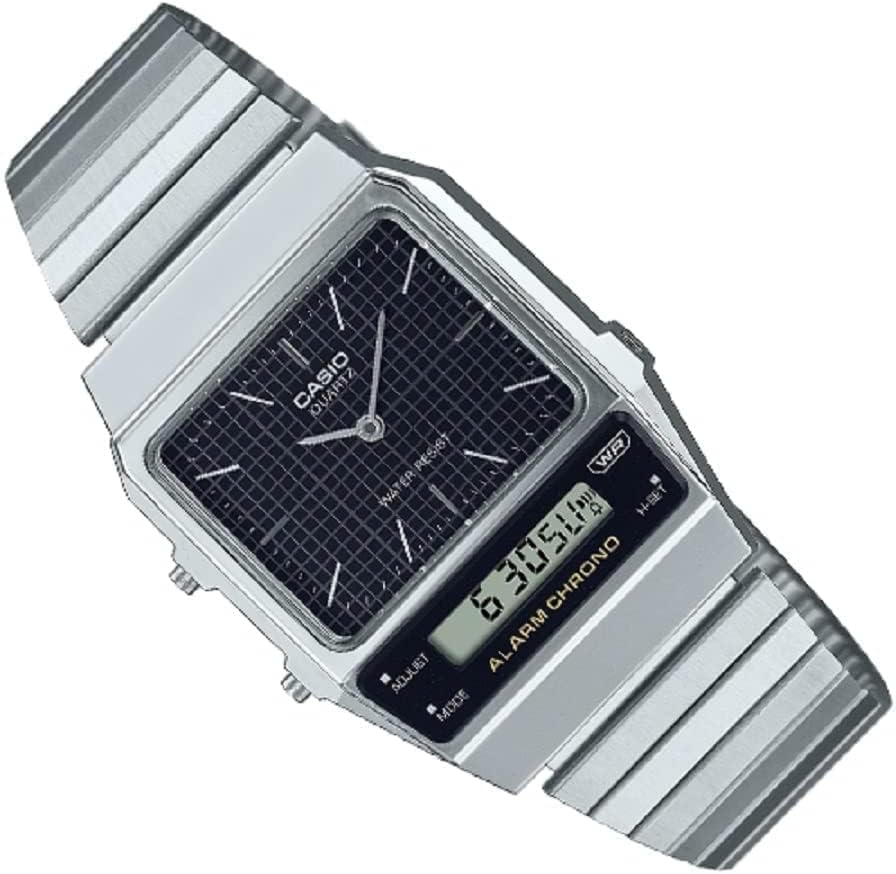 Orologio Casio Unisex Acciaio Argento Casual Solo Tempo e Digitale _AQ-800E-1ADF