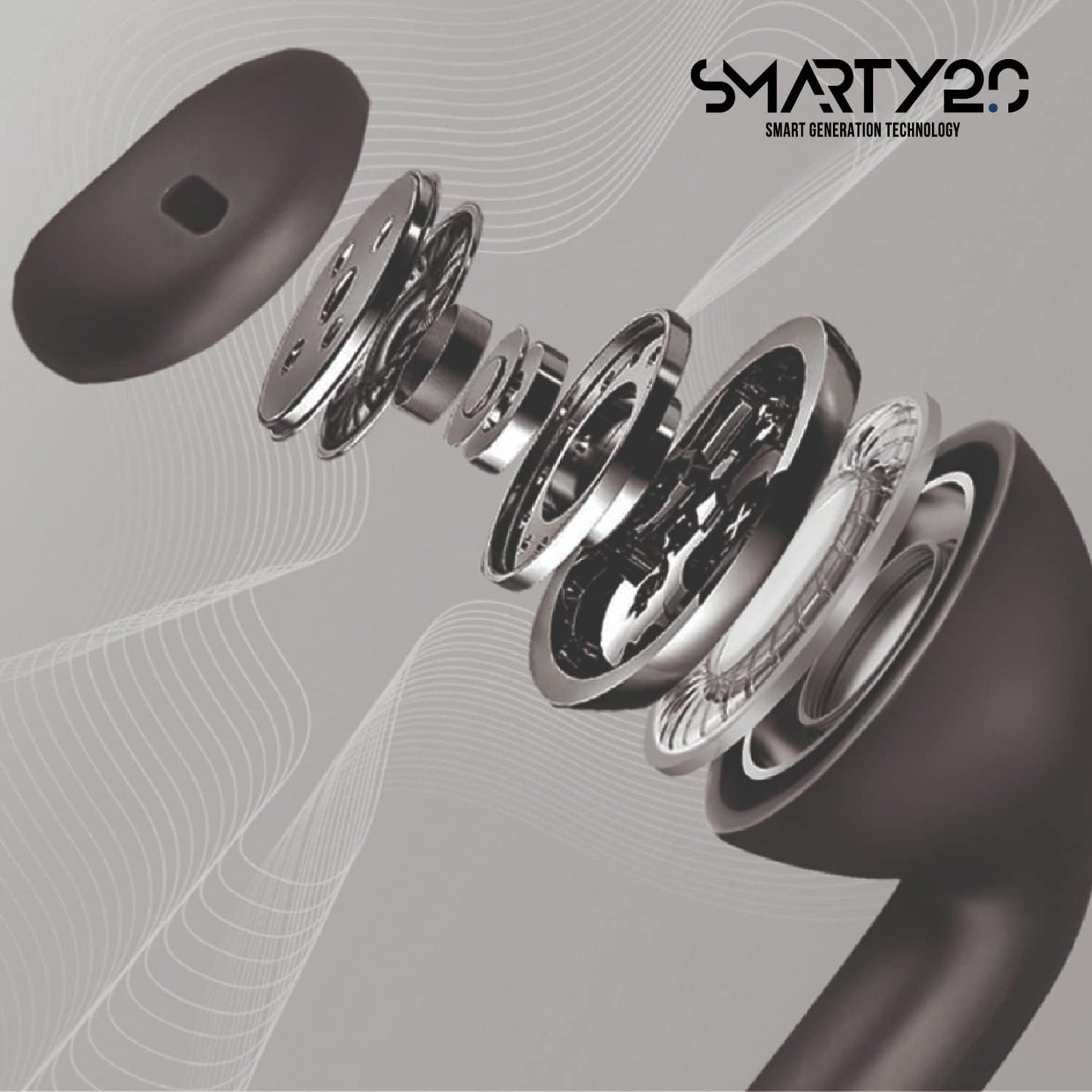 Smarty 2.0 Unisex-Digital-Smartwatch mit schwarzem Silikonarmband _SW070A 