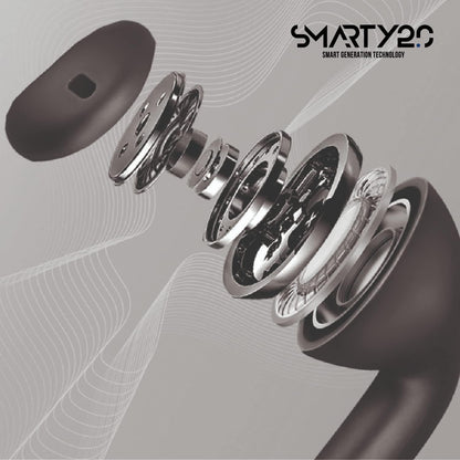 Smarty 2.0 Unisex-Digital-Smartwatch mit schwarzem Silikonarmband _SW070A 