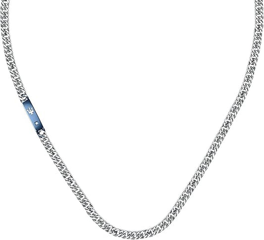 Collana Maserati Uomo Acciaio Silver Diamanti  _JM221ATY02