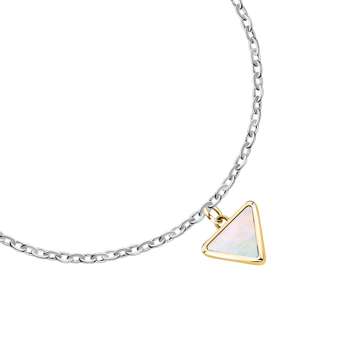 Bracciale Morellato Donna Acciaio Dettaglio Triangolo Madreperla Argento SAWY12