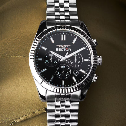 Orologio Uomo Sector 240 Acciaio Cronografo Nero _R3273640001