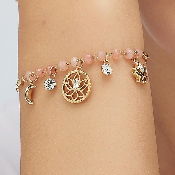 Bracciale Brosway CHAKRA Donna Acciaio Gold Simbolo Fiore Loto Calcedonio Rosa _BHKB137