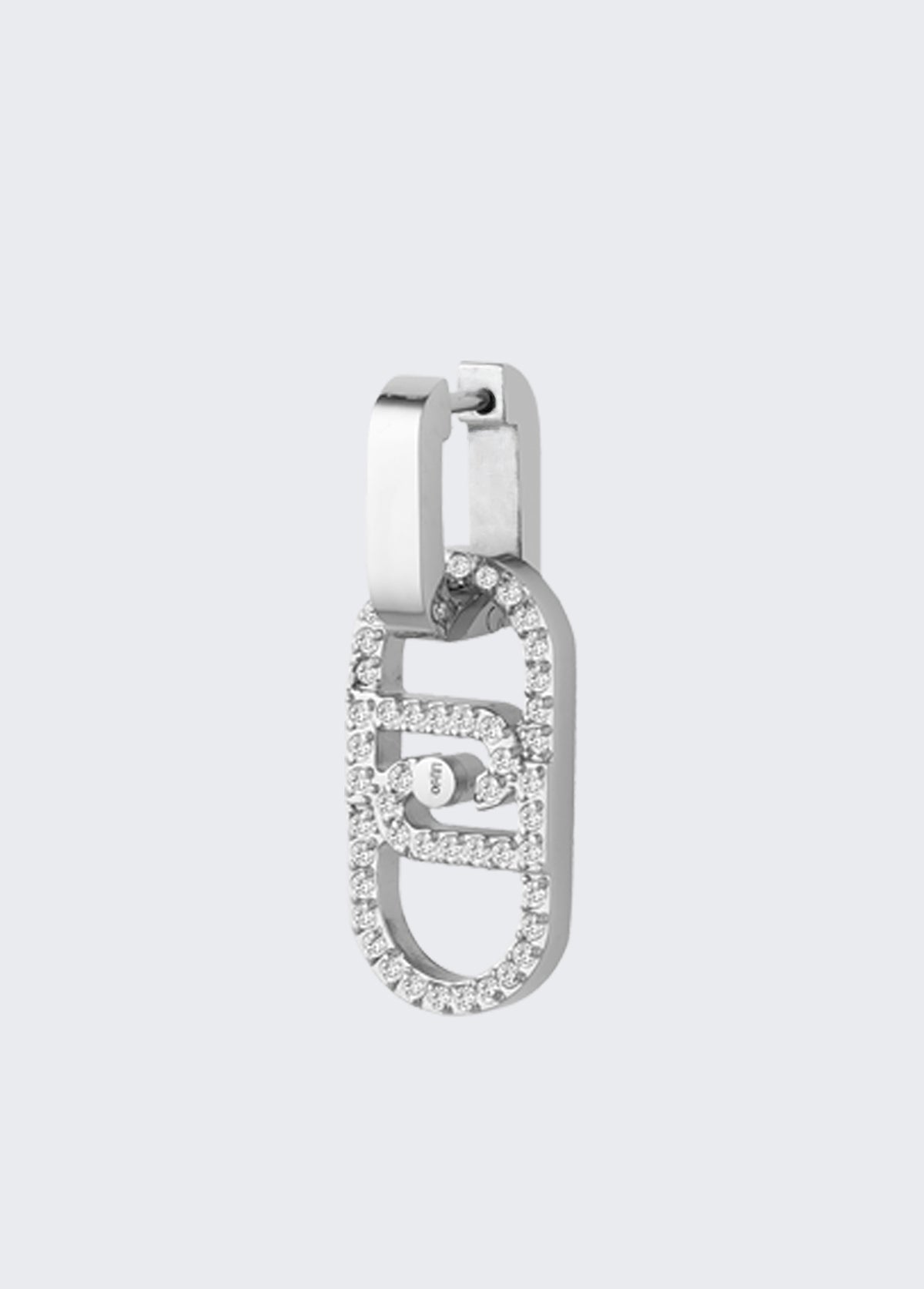 Orecchini LIU JO Donna Acciaio Pendente logo Zirconi Bianchi _LJ2811