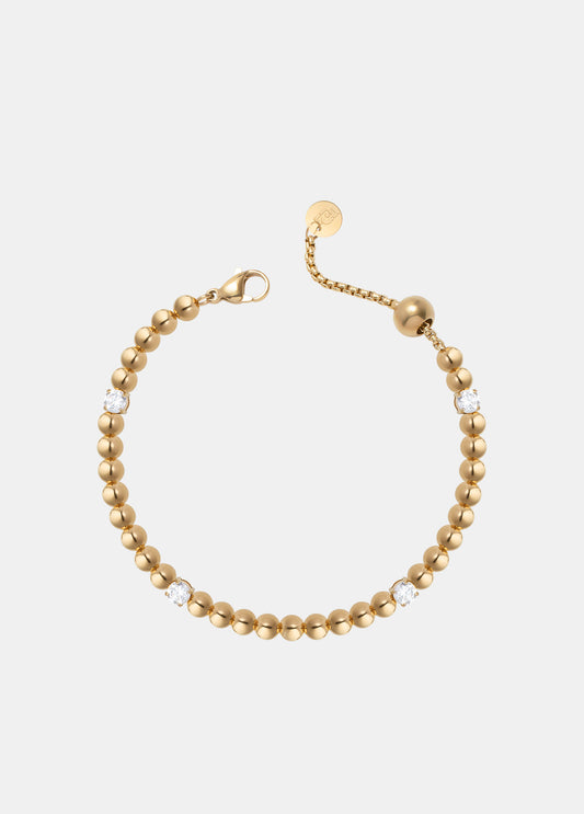 Bracciale Liu Jo Donna Acciaio Gold Sfere e Zirconi _LJ2983