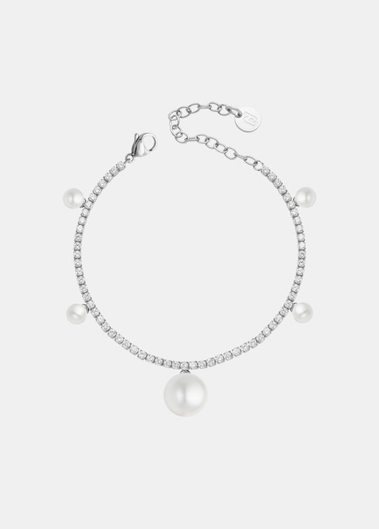 Bracciale Liu Jo Donna Acciaio Silver Tennis Perle _LJ3019