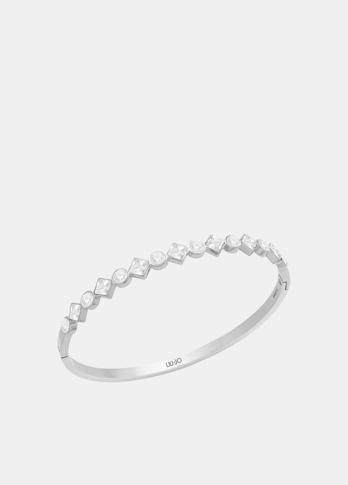 Bracciale Liu Jo Donna Acciaio Silver Rigido Cristalli Vetro_LJ3036