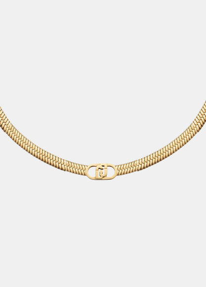 Collana Liu Jo Donna Acciaio Gold Choker Logo Monogram _LJ3067