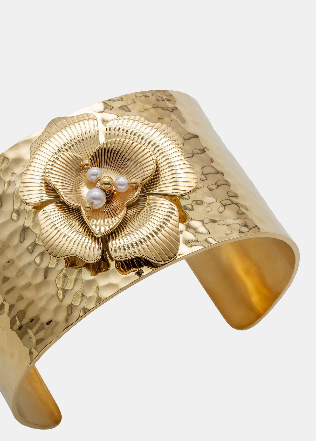 Bracciale Liu Jo Donna Acciaio Gold Rigido Maxi Fiore _LJ3084