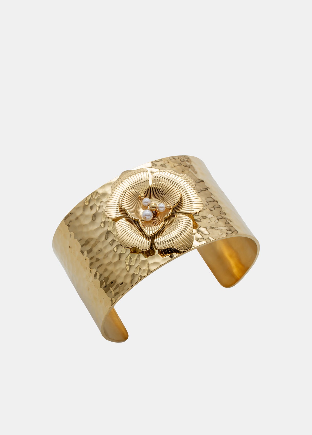 Bracciale Liu Jo Donna Acciaio Gold Rigido Maxi Fiore _LJ3084