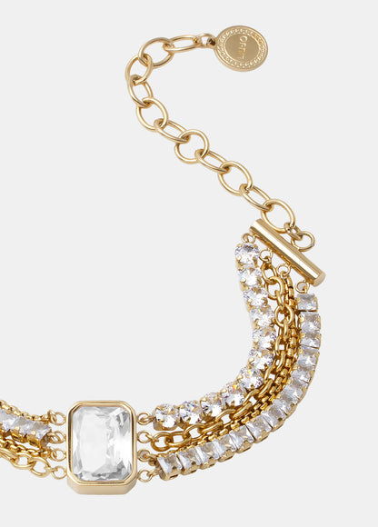Bracciale Liu Jo Donna Acciaio  Gold Cristallo Vetro _LJ3092