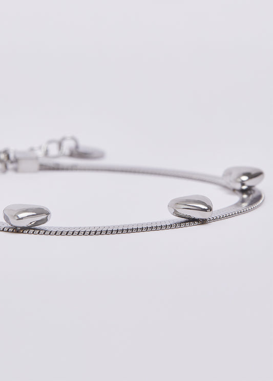 Bracciale LIU JO Donna Acciaio Snake Piatto Silver Cuori _LJ3188