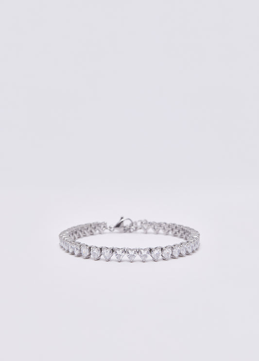 Bracciale Liu Jo Donna Acciaio Tennis Zirconi Bianchi Cuore _LJ3223