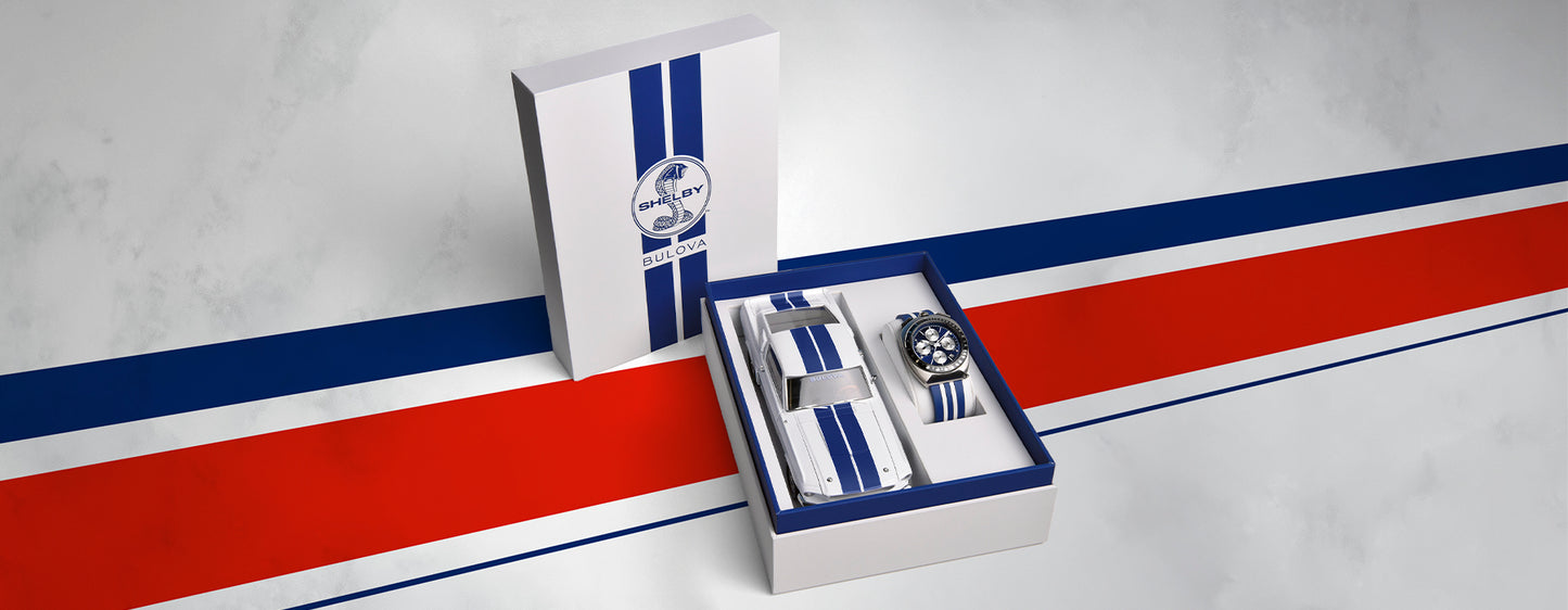 Orologio Bulova Uomo Shelby 150th Ann Limited Edition Racer Silicone Blu _98B452