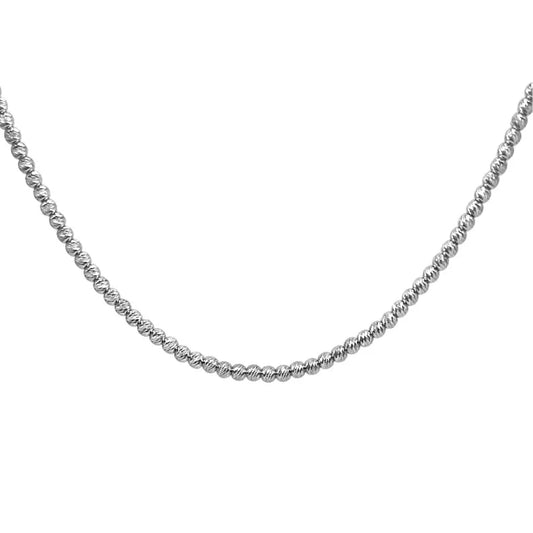 Collana MilleLuci Donna Argento 925 Sfere Sfaccettate 4 mm _AGC020