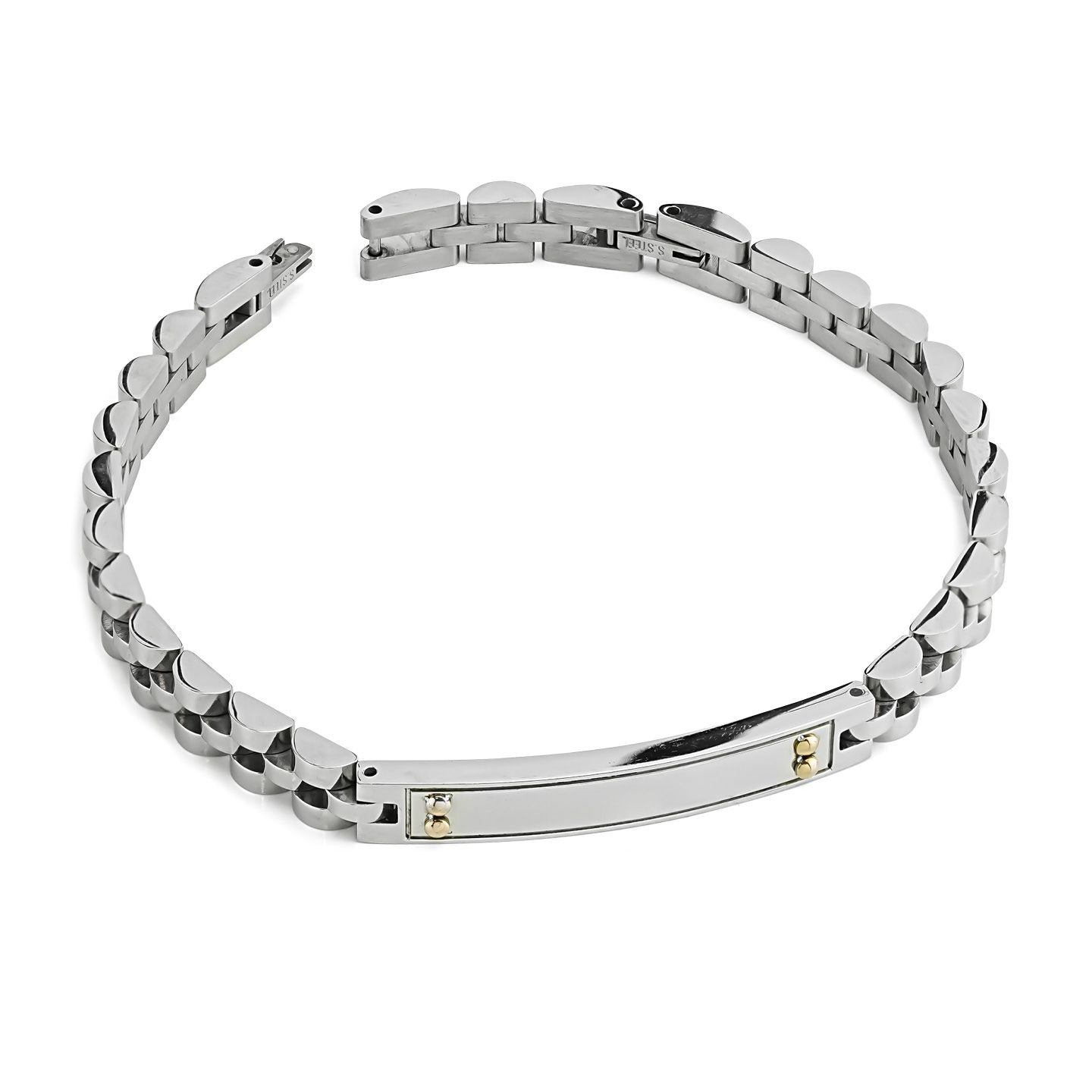 Boccadamo Herrenarmband aus Silber und schwarzem Stahl mit Zirkonia _ABR721 