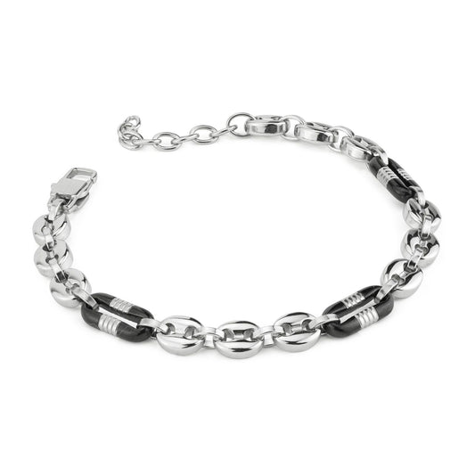 Bracciale Boccadamo Uomo a Acciaio Maglia Grumetta Mista Bicolor _ABR756B