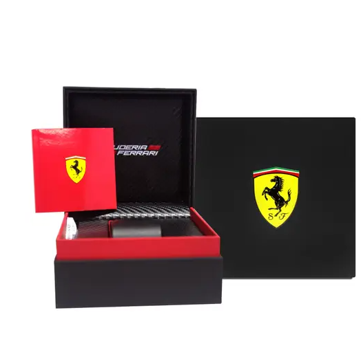 Scuderia Ferrari Herren-Quarzuhr, nur Zeit, Stahl, Schwarz, FER0830846 