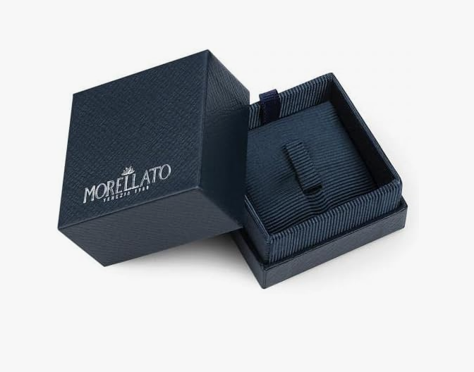Bracciale Morellato Uomo Acciaio Ceramica Nero Oro Rosa Diamanti _SAUK02