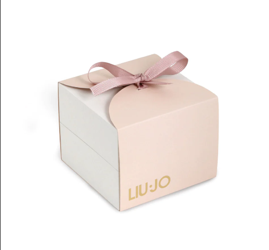 Orecchini Liu Jo Donna Acciaio Ramato Forma Cuore con Cubic Zirconia Rosa e Bianco _LJ2123