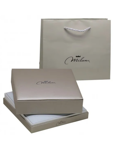 Collana Miluna Donna Oro Bianco 750 (18KT) Punto Luce Diamante Taglio Brillante 0,10 ct e 10 diamanti 0,20 ct _CLD4377