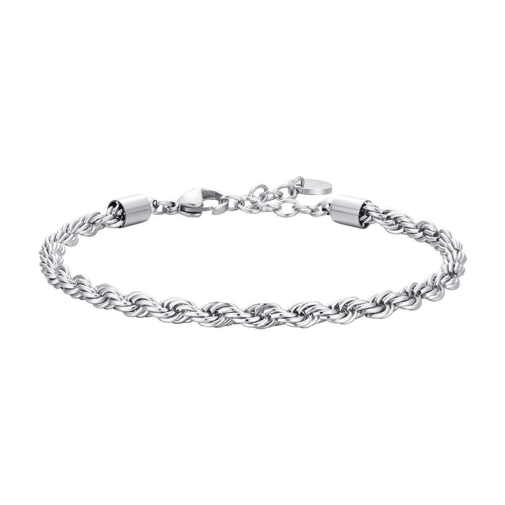 Bracciale Luca Barra Uomo Acciaio Intrecciato _BA1857