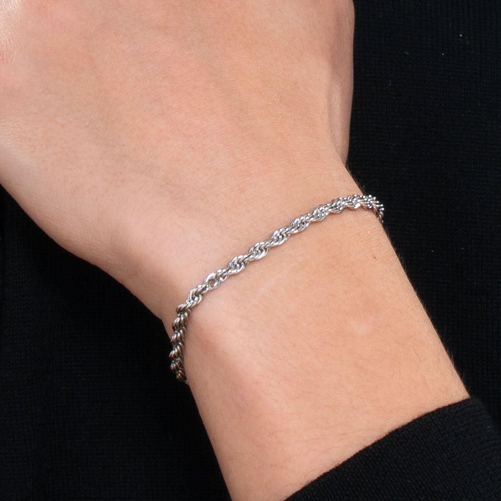 Bracciale Luca Barra Uomo Acciaio Intrecciato _BA1857