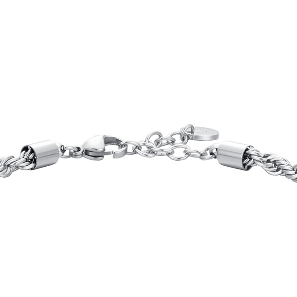 Bracciale Luca Barra Uomo Acciaio Intrecciato _BA1857
