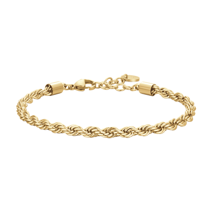 Bracciale Luca Barra Uomo Acciaio Gold Intrecciato _BA1858