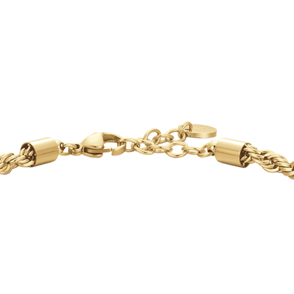 Bracciale Luca Barra Uomo Acciaio Gold Intrecciato _BA1858