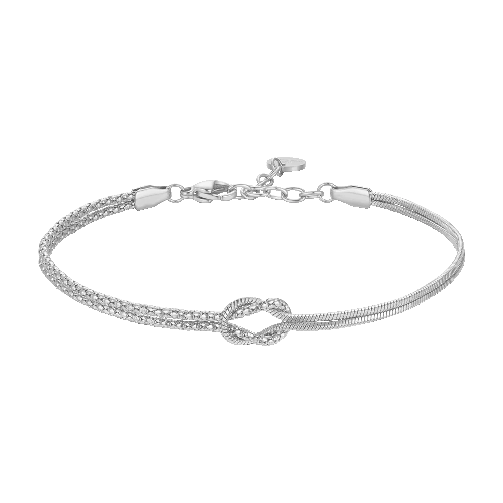 Luca Barra Herren-Armband aus Stahl mit zentraler Kompassrose und schwarzen Elementen _BA1873 