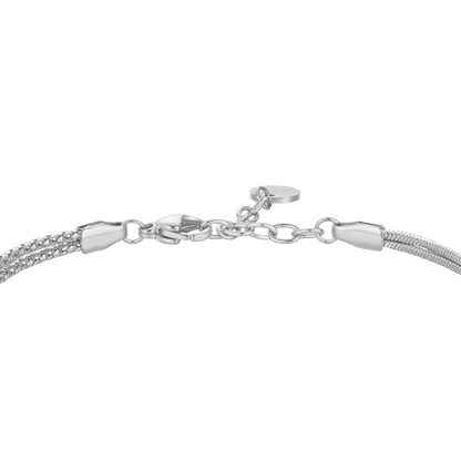 Luca Barra Herren-Armband aus Stahl mit zentraler Kompassrose und schwarzen Elementen _BA1873 