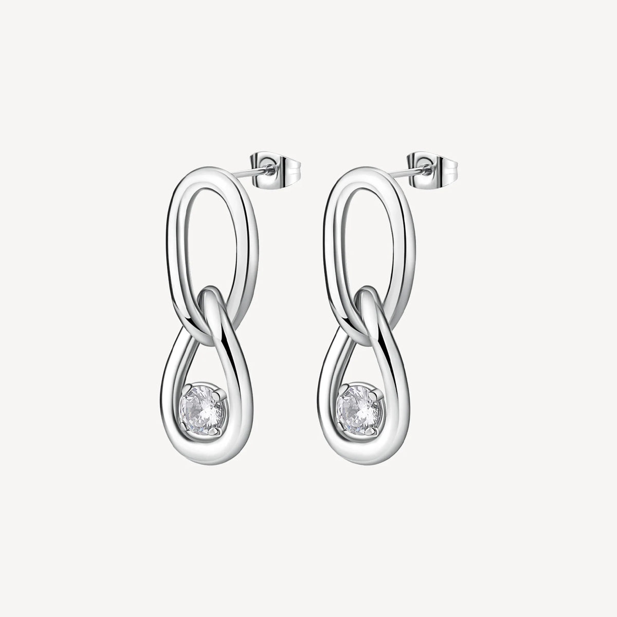 Orecchini Brosway Ribbon Donna Acciaio Catena e Cubic Zirconi _BBN41