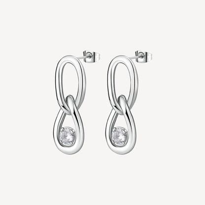 Orecchini Brosway Ribbon Donna Acciaio Catena e Cubic Zirconi _BBN41