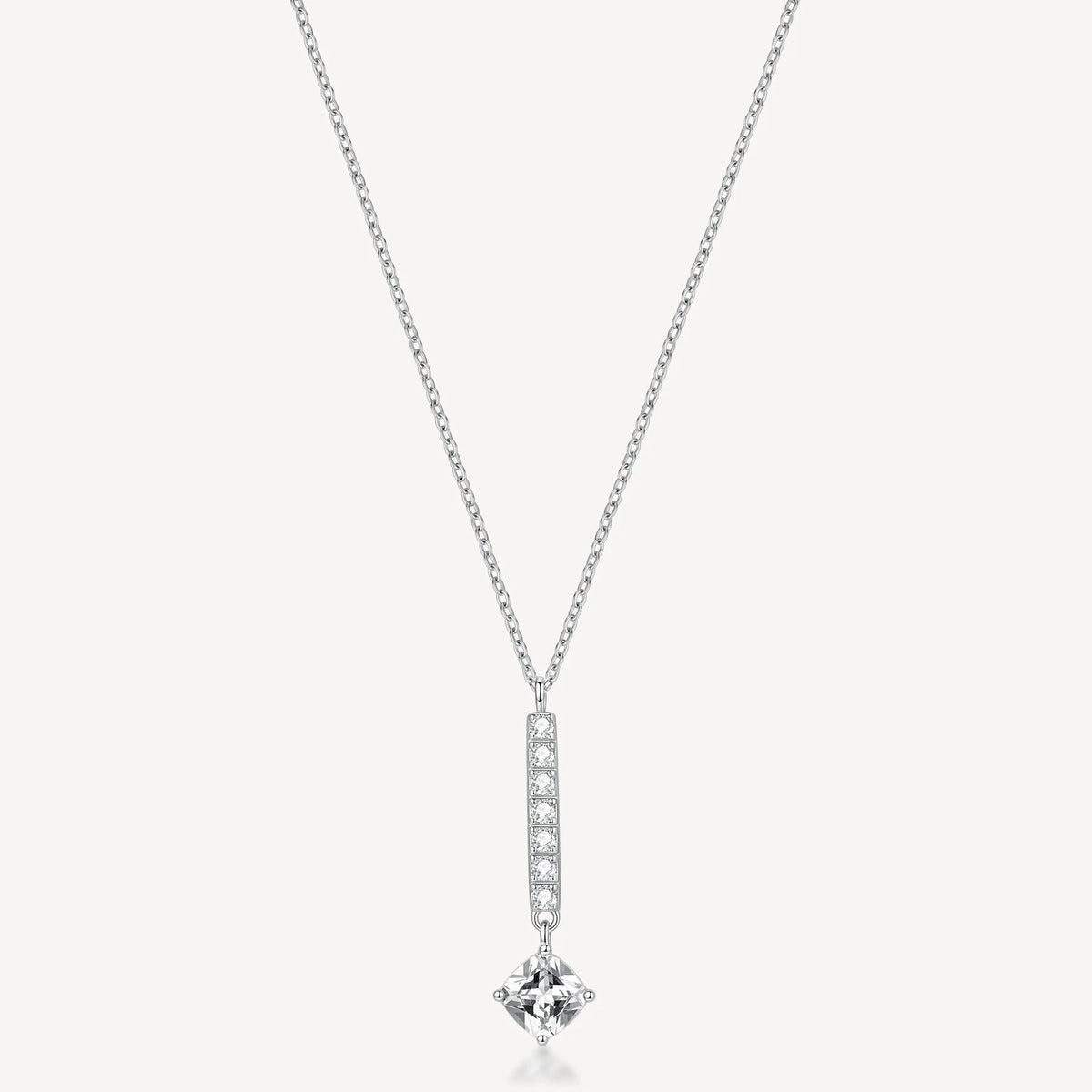 Collana Brosway Donna Acciaio Pendente Barretta Cubic Zirconia Bianco Cushion _BEIN031