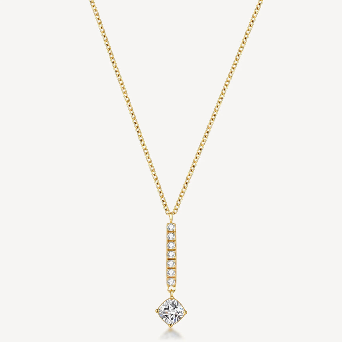 Collana Brosway Donna Acciaio Gold Pendente Barretta Cubic Zirconia Bianco _BEIN032