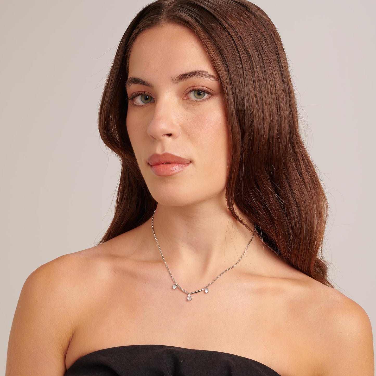 Brosway Damen-Halskette aus Stahl, Silber, Zirkonia, Affinity Collection _BFF1178 