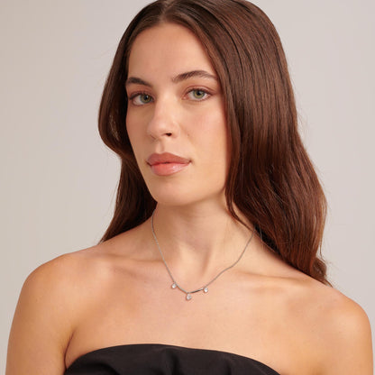 Brosway Damen-Halskette aus Stahl, Silber, Zirkonia, Affinity Collection _BFF1178 