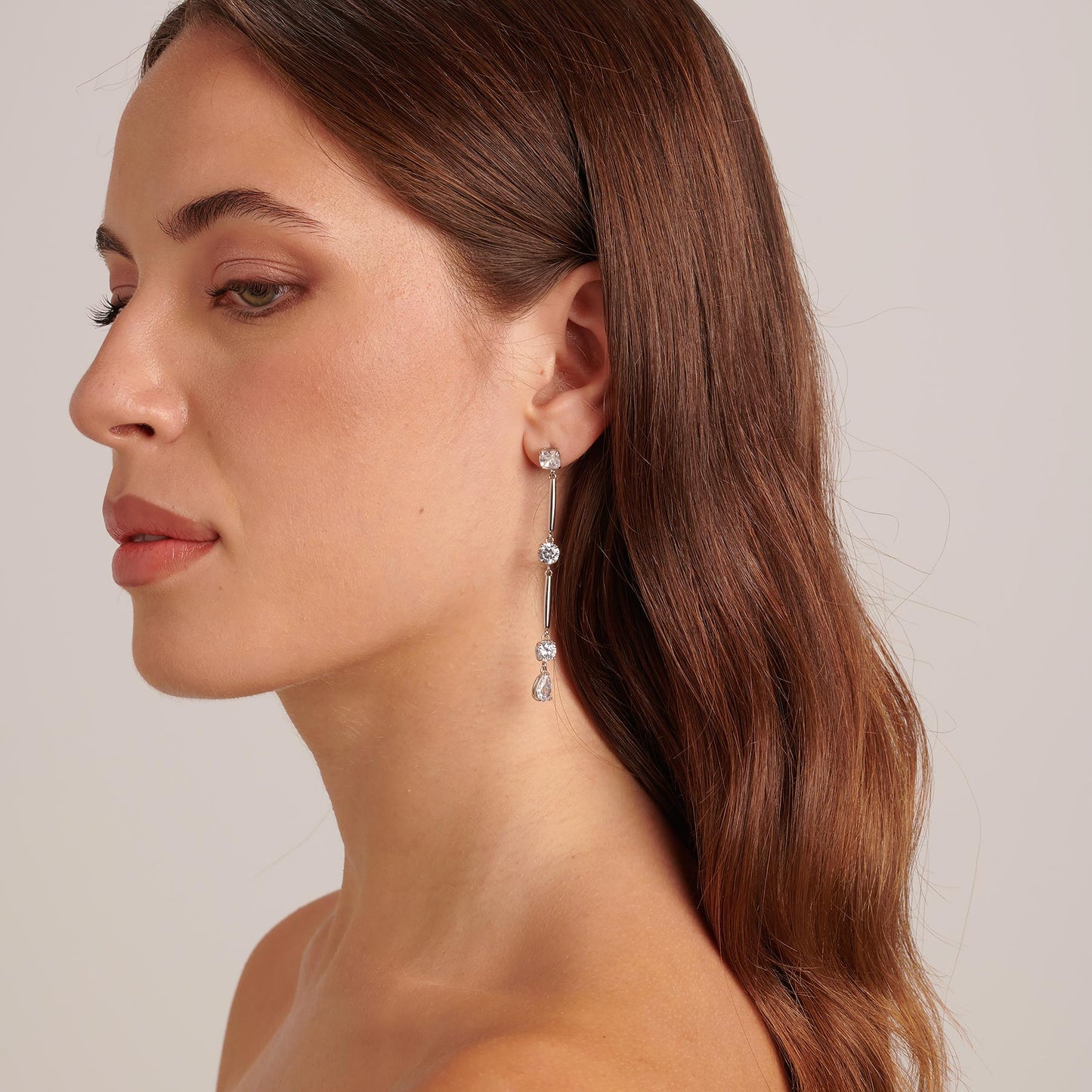 Orecchini Brosway AFFINITY Donna Acciaio Silver Pendente Cubic Zirconia _BFF187