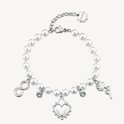 Brosway Bracciale Chakra Donna Silver Perle Amore Cuore _BHKB279