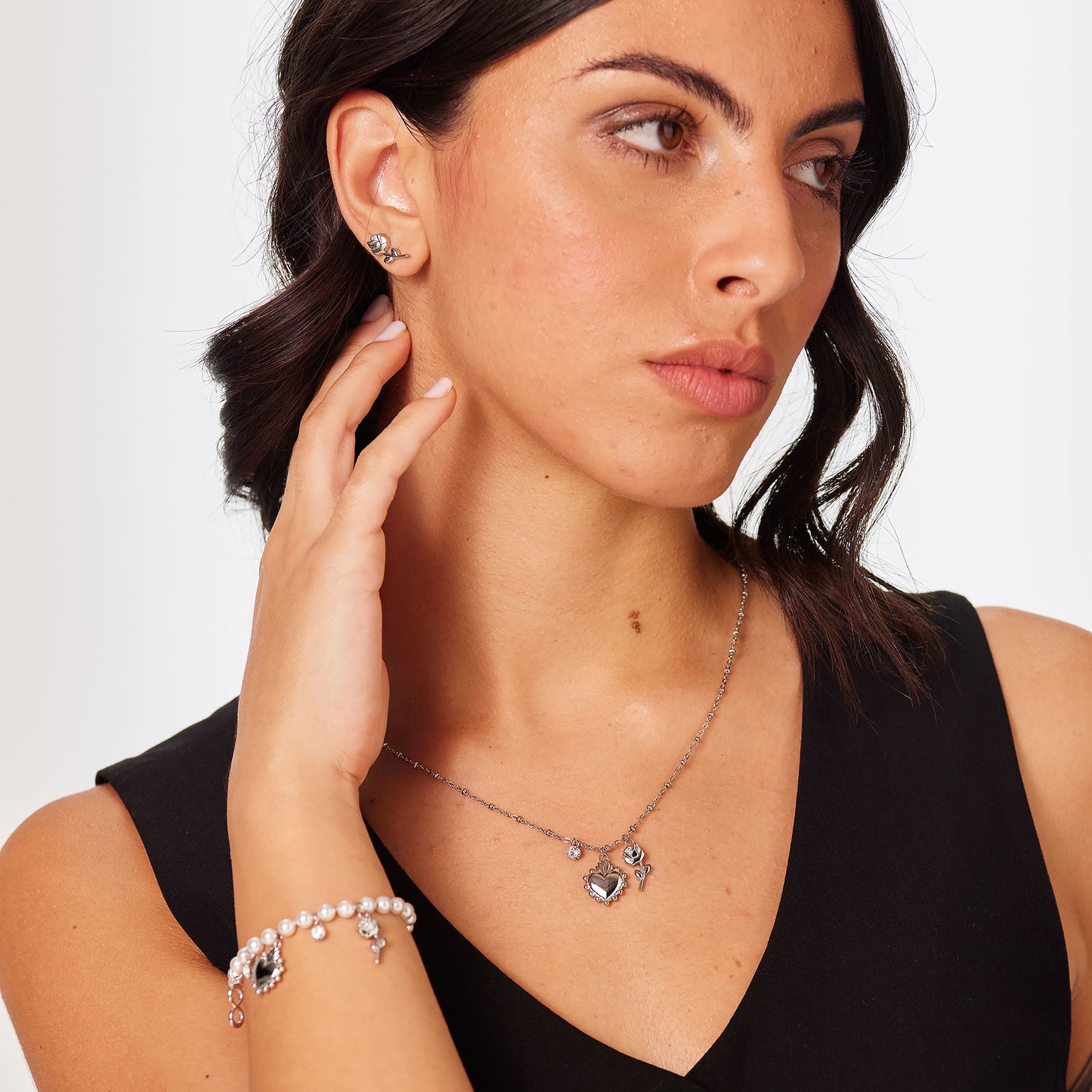 Brosway Bracciale Chakra Donna Silver Perle Amore Cuore _BHKB279