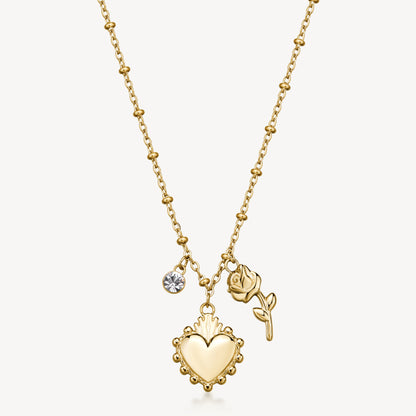 Collana Brosway CHAKRA Donna Acciaio Gold Amore Cuore _BHKN182