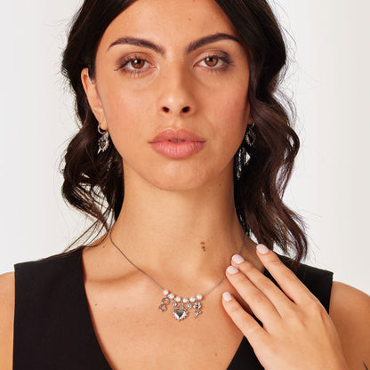 Collana Brosway CHAKRA Donna Acciaio Silver Perle Amore Cuore _BHKN183