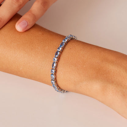Brosway Bracciale Dreaming Donna Acciaio Silver Tennis Cubic Zirconia colore Light Sapphire _BIG20