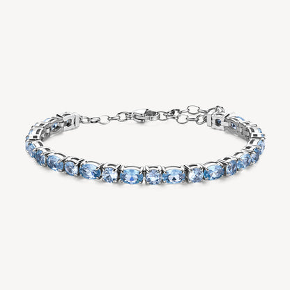 Brosway Bracciale Dreaming Donna Acciaio Silver Tennis Cubic Zirconia colore Light Sapphire _BIG20